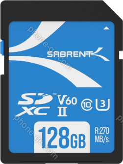 Sabrent Rocket V60 R270/W170 SDXC 128GB, UHS-II U3, Class 10