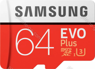 Samsung EVO Plus R100/W60 microSDXC 64GB Kit, UHS-I U3, Class 10