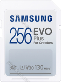 Samsung EVO Plus for Creators R130 SDXC 256GB, UHS-I U3, Class 10