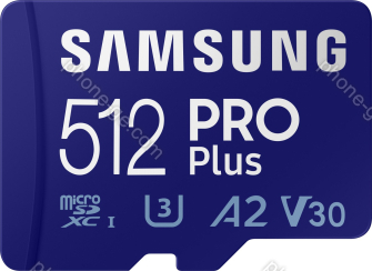 Samsung PRO Plus R160/W120 microSDXC 512GB Kit, UHS-I U3, A2, Class 10