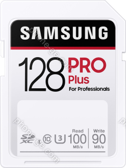 Samsung PRO Plus for Professionals R100/W90 SDXC 128GB, UHS-I U3, Class 10