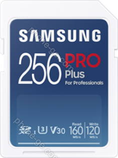 Samsung PRO Plus for Professionals R160/W120 SDXC 256GB USB-Kit, UHS-I U3, Class 10