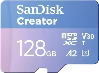SanDisk Creator R190/W90 microSDXC 128GB Kit, UHS-I U3, A2, Class 10