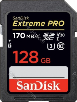 SanDisk Extreme PRO R170/W90 SDXC 128GB, UHS-I U3, Class 10