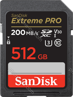 SanDisk Extreme PRO R200/W140 SDXC 512GB, UHS-I U3, Class 10