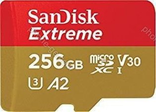 SanDisk Extreme R160/W90 microSDXC 256GB Kit, UHS-I U3, A2, Class 10