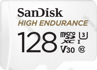 SanDisk High Endurance R100/W40 microSDXC 128GB Kit, UHS-I U3, Class 10