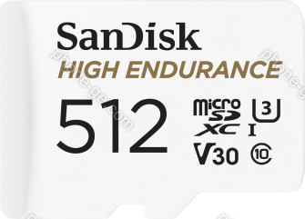 SanDisk High Endurance R100/W40 microSDXC 512GB Kit, UHS-I U3, Class 10