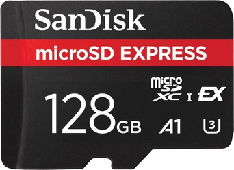 SanDisk microSD EXPRESS R880/W480 microSDXC Express 128GB, UHS-I U3, A1, Class 10, SD Express EX I
