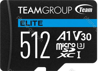 TeamGroup ELITE R90/W45 microSDXC 512GB Kit, UHS-I U3, A1, Class 10