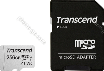 Transcend 300S R95/W45 microSDXC 256GB Kit, UHS-I U3, A1, Class 10