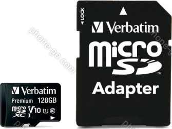 Verbatim Premium 600x R90 microSDXC 128GB Kit, UHS-I U1, Class 10