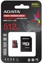 ADATA High-Endurance R100/W85 microSDXC 512GB Kit, UHS-I U3, A2, Class 10