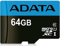 ADATA Premier R85/W25 microSDXC 64GB Kit, UHS-I U1, Class 10