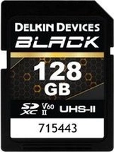 Delkin Black R290/W190 SDXC 128GB, UHS-II U3, Class 10