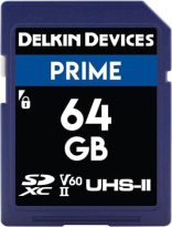 Delkin Prime 1900X R300/W100 SDXC 64GB, UHS-II U3, Class 10