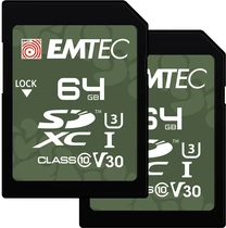 Emtec Outdoor R100/W50 SDXC 64GB, UHS-I U3, Class 10, 2er-Pack
