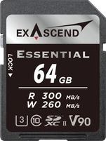 Exascend Essential R300/W280 SDXC 64GB, UHS-II U3, Class 10