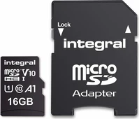 Integral High Speed R100 microSDHC 16GB Kit, UHS-I U1, A1, Class 10