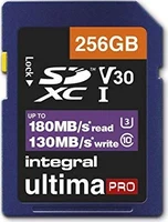 Integral ultima PRO R180/W130 SDXC 256GB, UHS-I U3, Class 10