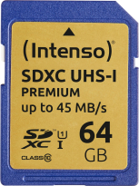 Intenso Premium R45 SDXC 64GB, UHS-I U1, Class 10