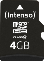 Intenso R21/W5 microSDHC 4GB Kit, Class 4