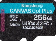Kingston Canvas Go! Plus Gen4 R200/W160 microSDXC 256GB, UHS-I U3, A2, Class 10