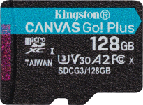 Kingston Canvas Go! Plus R170/W90 microSDXC 128GB, UHS-I U3, A2, Class 10