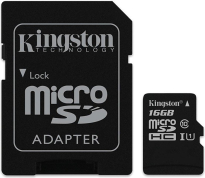 Kingston Industrial Temperature R90/W45 microSDHC 16GB Kit, UHS-I, Class 10