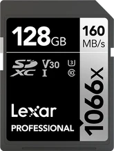 Lexar Professional 1066x Silver Series R160/W120 SDXC 128GB, UHS-I U3, Class 10