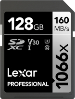 Lexar Professional 1066x Silver Series R160/W120 SDXC 128GB, UHS-I U3, Class 10