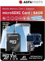 Lupus Imaging AgfaPhoto High Speed R100 microSDXC 64GB Kit, UHS-I U3, A1, Class 10