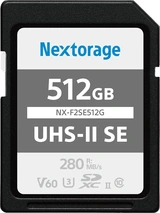 Nextorage NX-F2SE R280/W150 SDXC 512GB, UHS-II U3, Class 10