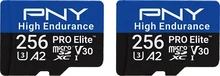 PNY Pro Elite High Endurance R100/W90 microSDXC 256GB Kit, UHS-I U3, A2, Class 10, 2er-Pack