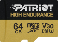 Patriot EP High Endurance R95 microSDXC 64GB Kit, UHS-I U1, A1, Class 10