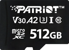 Patriot VX Series R90/W80 microSDXC 512GB, UHS-I U3, A2, Class 10
