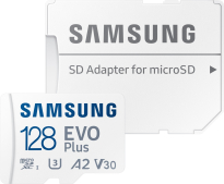 Samsung EVO Plus 2021 R130 microSDXC 128GB Kit, UHS-I U3, A2, Class 10