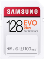 Samsung EVO Plus for Creators R100 SDXC 128GB, UHS-I U3, Class 10