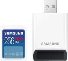 Samsung PRO Plus for Professionals R180/W130 SDXC 256GB USB-Kit, UHS-I U3, Class 10