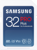 Samsung PRO Plus for Professionals R100/W60 SDHC 32GB, UHS-I U3, Class 10