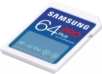 Samsung PRO Plus for Professionals R180/W130 SDXC 64GB, UHS-I U3, Class 10