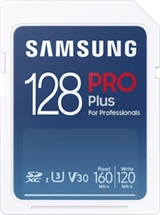 Samsung PRO Plus for Professionals R160/W120 SDXC 128GB, UHS-I U3, Class 10