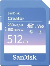 SanDisk Creator R280/W150 SDXC 512GB, UHS-II U3, Class 10