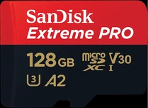 SanDisk Extreme PRO R200/W90 microSDXC 128GB Kit, UHS-I U3, A2, Class 10