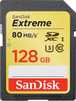 SanDisk Extreme HD Video R80/W60 SDXC 128GB, UHS-I U3, Class 10