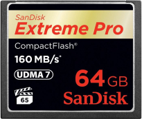 SanDisk Extreme PRO R160/W150 CompactFlash Card 64GB