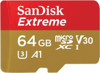 SanDisk Extreme R100 microSDXC 64GB Kit, UHS-I U3, A1, Class 10