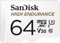 SanDisk High Endurance R100/W40 microSDXC 64GB Kit, UHS-I U3, Class 10