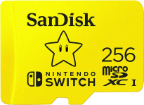 SanDisk Nintendo Switch R100/W90 microSDXC 256GB, UHS-I U3, Class 10