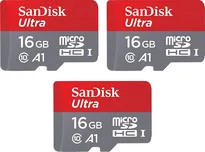 SanDisk Ultra R98 microSDHC 16GB, UHS-I U1, A1, Class 10, 3er-Pack